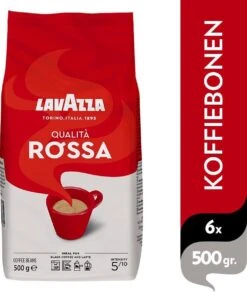Lavazza Qualita Rossa Koffiebonen - 500 Gram X6 -Koffie Benodigdheden Korting 1016x1200