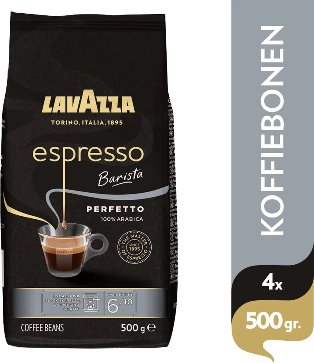 Lavazza Espresso Barista Perfetto Koffiebonen - 500 Gram X4 2 Lavazza Espresso Barista Perfetto Koffiebonen - 500 Gram X4 - Afbeelding 2