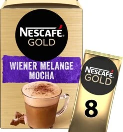 Nescafé Gold Wiener Melange Mocha Oploskoffie - 6 Doosjes à 8 Zakjes -Koffie Benodigdheden Korting 1111x1200 1