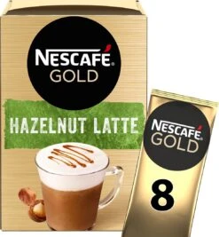 Nescafé Gold Hazelnoot Latte Oploskoffie - 6 Doosjes à 8 Zakjes -Koffie Benodigdheden Korting 1111x1200 2