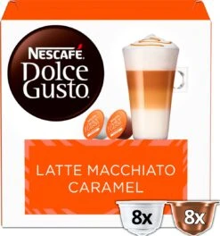 Nescafé Dolce Gusto Caramel Macchiato Capsules - 48 Koffiecups -Koffie Benodigdheden Korting 1122x1200 1