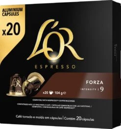 L'OR Espresso Forza Koffiecups - Intensiteit 9/12 - 10 X 20 Capsules -Koffie Benodigdheden Korting 1128x1200 1