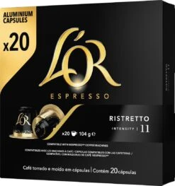 L'OR Espresso Ristretto Koffiecups - Intensiteit 11/12 - 10 X 20 Capsules -Koffie Benodigdheden Korting 1128x1200