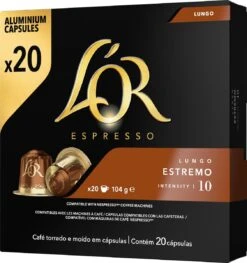 L'OR Lungo Estremo (10) - 10 X 20 Koffiecups -Koffie Benodigdheden Korting 1128x1200 3