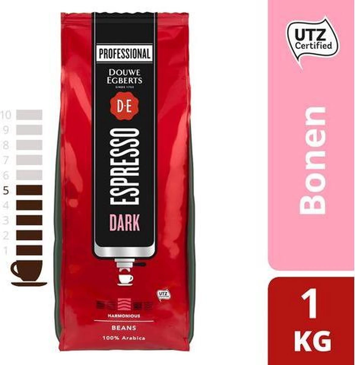 Koffie Douwe Egberts Espresso Bonen Dark Roast 1000gr 3 Koffie Douwe Egberts Espresso Bonen Dark Roast 1000gr - Afbeelding 3