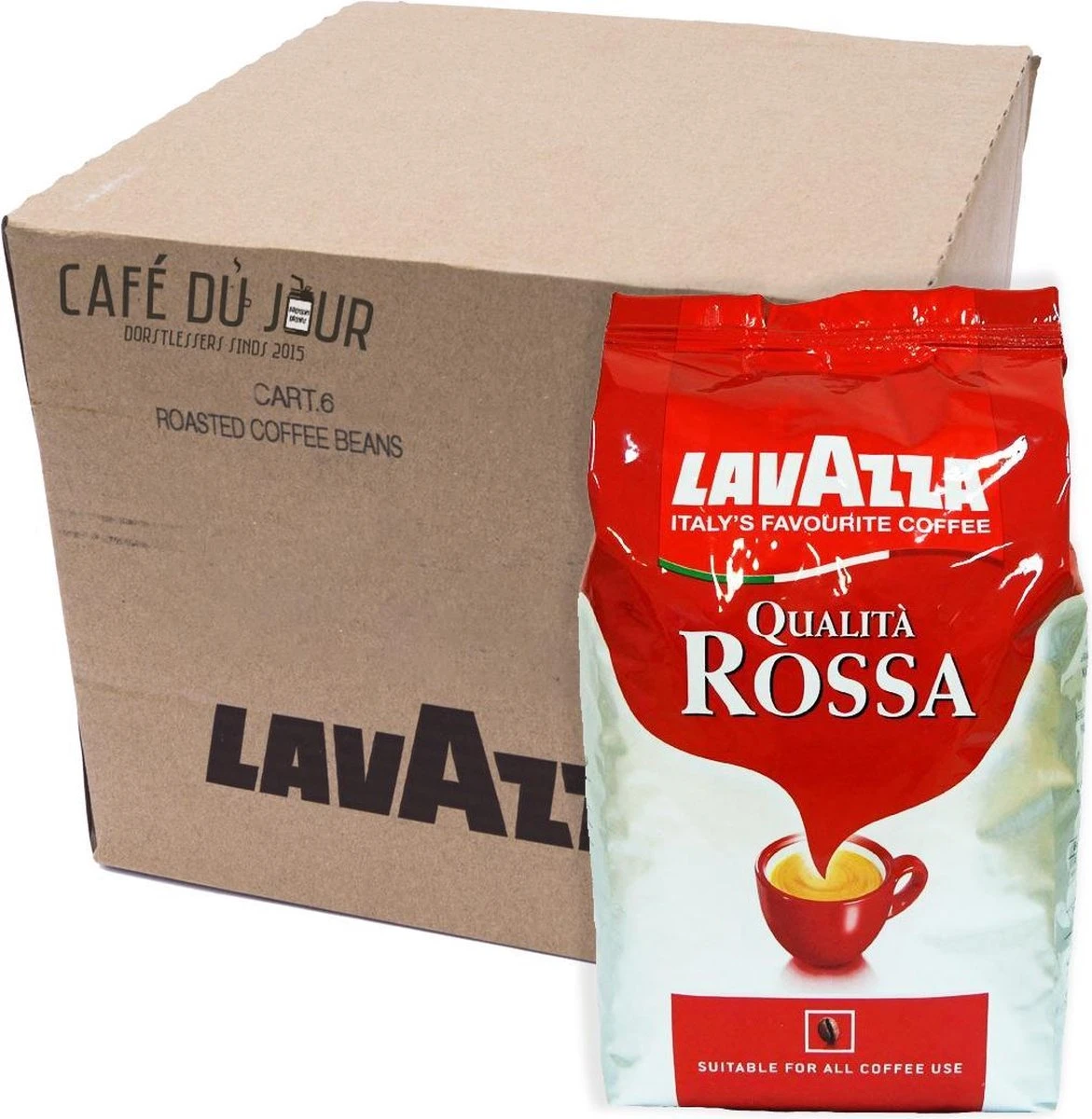 Lavazza Qualita Rossa Koffiebonen - 6x1KG 2 Lavazza Qualita Rossa Koffiebonen - 6x1KG - Afbeelding 2