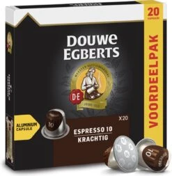 Douwe Egberts Espresso Krachtig Koffiecups - Intensiteit 10/12 - 10 X 20 Capsules -Koffie Benodigdheden Korting 1171x1200