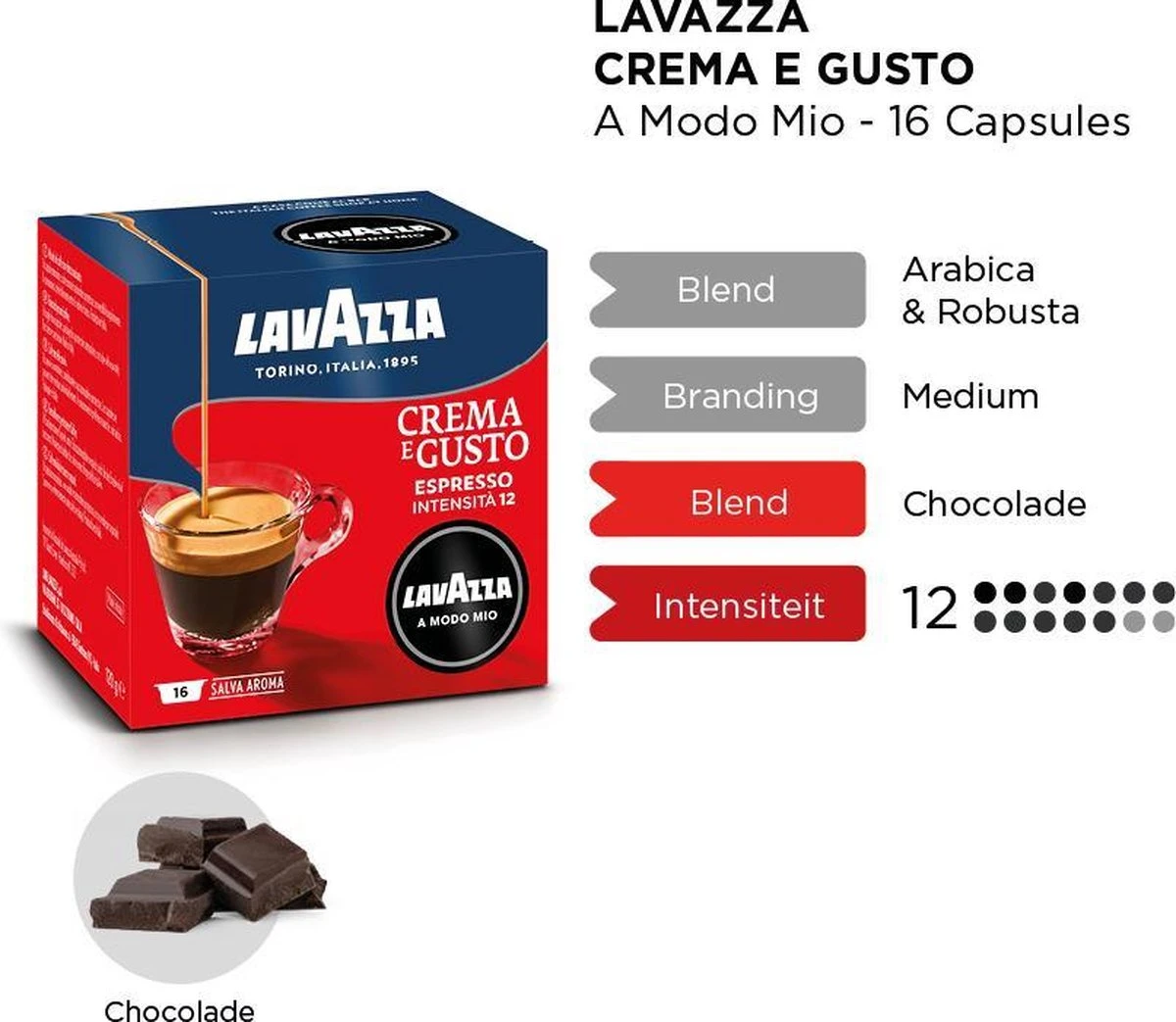 LAVAZZA A Modo Mio Crema E Gusto – 16 Cups 3 LAVAZZA A Modo Mio Crema E Gusto – 16 Cups - Afbeelding 3