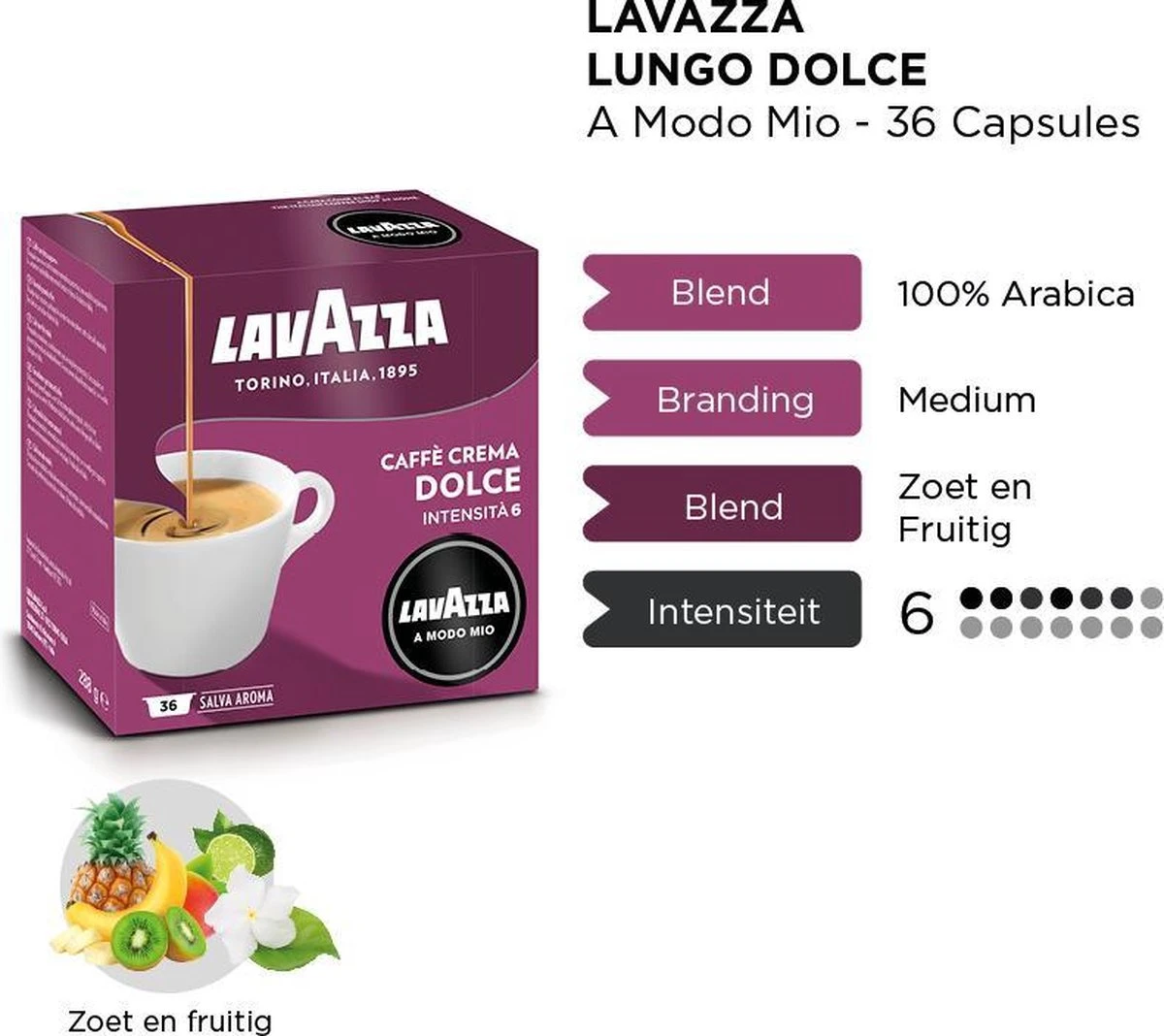 Lavazza A Modo Mio Lungo Dolce 36 Stuks 3 Lavazza A Modo Mio Lungo Dolce 36 Stuks - Afbeelding 3