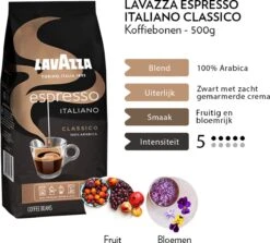 Lavazza Espresso Italiano Classico Koffiebonen - 500 Gram X4 -Koffie Benodigdheden Korting 1200x1082 1