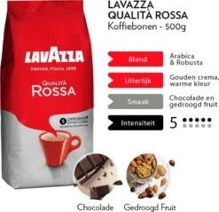 Lavazza Qualita Rossa Koffiebonen - 500g -Koffie Benodigdheden Korting 1200x1162 1