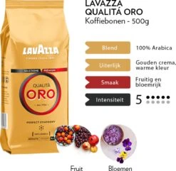 Lavazza Qualita Oro Koffiebonen - 500 Gram X4 10 Lavazza Qualita Oro Koffiebonen - 500 Gram X4 -Koffie Benodigdheden Korting 1200x1170 2
