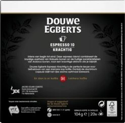 Douwe Egberts Espresso Krachtig Koffiecups - Intensiteit 10/12 - 10 X 20 Capsules -Koffie Benodigdheden Korting 1200x1184 1