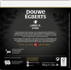 Douwe Egberts Lungo Sterk (10) - 10 X 20 Koffiecups -Koffie Benodigdheden Korting 1200x1186 2