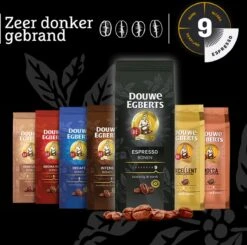 Douwe Egberts Espresso Koffiebonen - 4 X 1000 Gram - Extra Grote Verpakking -Koffie Benodigdheden Korting 1200x1191 2
