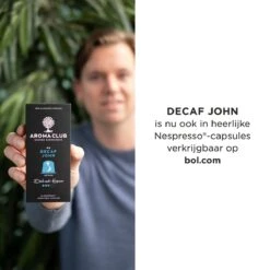 Aroma Club - Cafeïnevrije Koffiebonen 1KG - No. 5 Decaf John - Koffie Intensiteit 3/5 -Koffie Benodigdheden Korting 1200x1200 109
