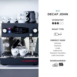 Aroma Club - Cafeïnevrije Koffiebonen 1KG - No. 5 Decaf John - Koffie Intensiteit 3/5 -Koffie Benodigdheden Korting 1200x1200 110
