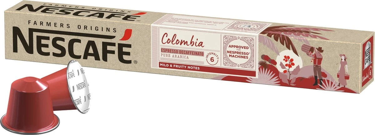 Nescafé Farmers Origins Colombia Espresso Decafé Capsules - 120 Koffiecups 2 Nescafé Farmers Origins Colombia Espresso Decafé Capsules - 120 Koffiecups - Afbeelding 2