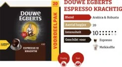Douwe Egberts Espresso Krachtig Koffiecups - Intensiteit 10/12 - 10 X 20 Capsules -Koffie Benodigdheden Korting 1200x654