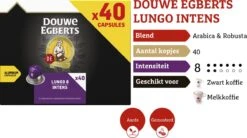 Douwe Egberts Lungo Intens (8) - 5 X 40 Koffiecups -Koffie Benodigdheden Korting 1200x672 1