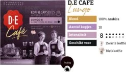 Douwe Egberts D.E Café Lungo Koffiecups - Intesiteit 8/12 - 10 X 20 Capsules -Koffie Benodigdheden Korting 1200x685 1