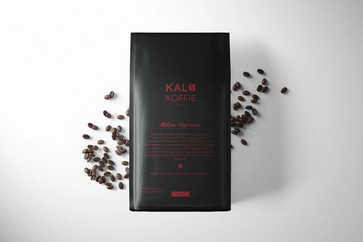 Kalo Koffie - 100% Arabica Koffiebonen - Milano Espresso - 1kg - Exclusieve Koffie 1 Kalo Koffie - 100% Arabica Koffiebonen - Milano Espresso - 1kg - Exclusieve Koffie
