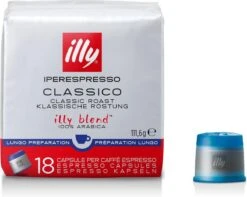 Illy - Iperespresso Koffie Home Classico Lungo 6 X 18 Capsules 6 Illy - Iperespresso Koffie Home Classico Lungo 6 X 18 Capsules -Koffie Benodigdheden Korting 1200x956