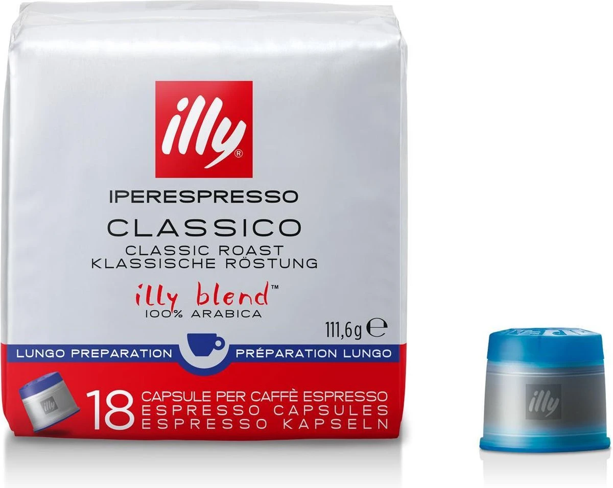 Illy - Iperespresso Koffie Home Classico Lungo 6 X 18 Capsules 3 Illy - Iperespresso Koffie Home Classico Lungo 6 X 18 Capsules - Afbeelding 3