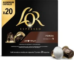 L'OR Espresso Forza Koffiecups - Intensiteit 9/12 - 10 X 20 Capsules -Koffie Benodigdheden Korting 1200x968