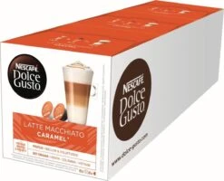 Nescafé Dolce Gusto Caramel Macchiato Capsules - 48 Koffiecups -Koffie Benodigdheden Korting 1200x970 1
