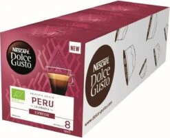 Nescafé Dolce Gusto Espresso Peru Capsules - 36 Koffiecups - GB-ORG-05 -Koffie Benodigdheden Korting 1200x975 1