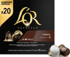 L'OR Espresso Forza Koffiecups - Intensiteit 9/12 - 10 X 20 Capsules -Koffie Benodigdheden Korting 1200x975 2