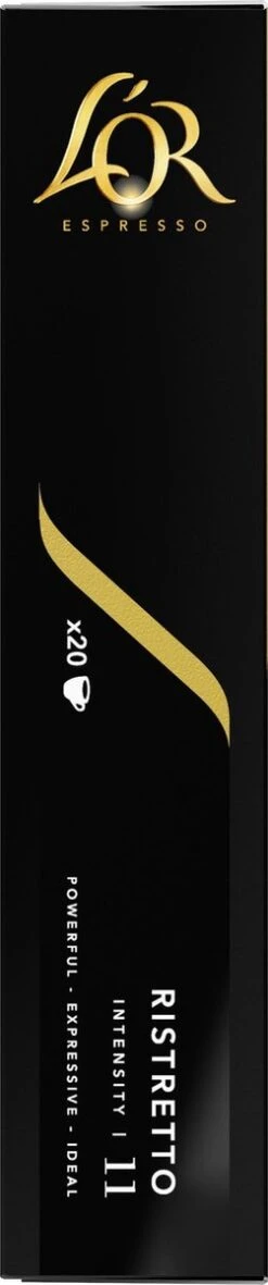 L'OR Espresso Ristretto Koffiecups - Intensiteit 11/12 - 10 X 20 Capsules -Koffie Benodigdheden Korting 251x1200