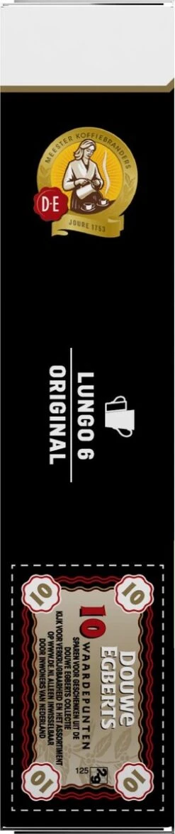 Douwe Egberts Lungo Original Koffiecups - Intensiteit 6/12 - 10 X 10 Capsules -Koffie Benodigdheden Korting 252x1200
