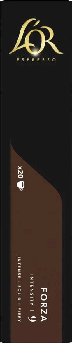 L'OR Espresso Forza Koffiecups - Intensiteit 9/12 - 10 X 20 Capsules -Koffie Benodigdheden Korting 253x1200