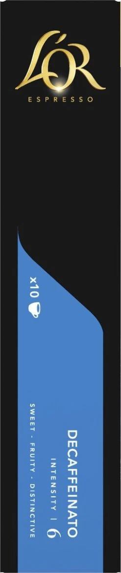 L'OR Espresso Decaffeinato Koffiecups - Intensiteit 6/12 - 10 X 10 Capsules -Koffie Benodigdheden Korting 255x1200 2
