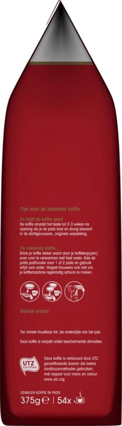 Douwe Egberts Aroma Rood Koffiepads - 4 X 54 Pads -Koffie Benodigdheden Korting 345x1200