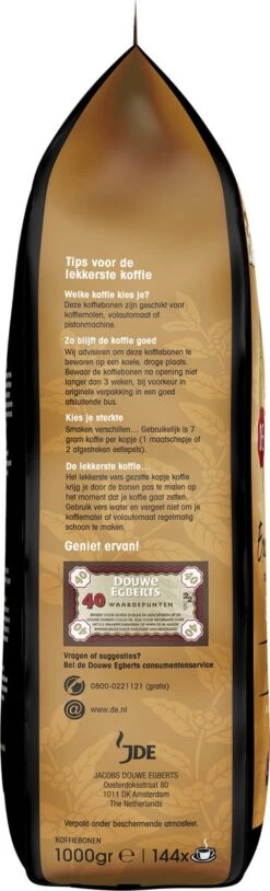 Douwe Egberts Excellent Gold Koffiebonen - 5/9 Intensiteit - 4 X 1kg -Koffie Benodigdheden Korting 364x1200 5