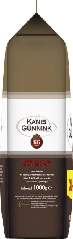 Kanis & Gunnink Medium Roast Koffiebonen - 4 X 1000 Gram - Voordeelverpakking -Koffie Benodigdheden Korting 369x1200