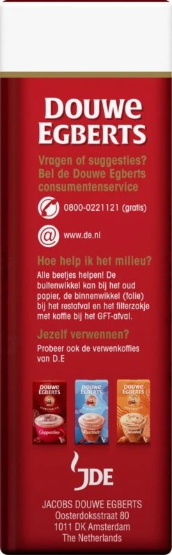 Douwe Egberts Aroma Rood Filterkoffie - 24 X 250 Gram -Koffie Benodigdheden Korting 373x1200 1