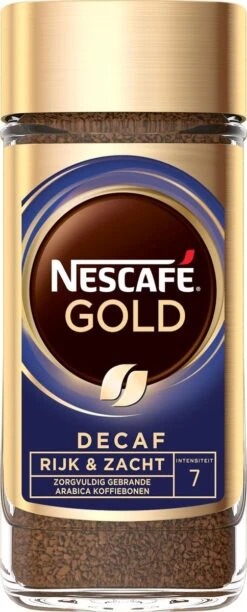 Nescafé Gold Decafé Oploskoffie - 6 Potten à 100 Gram -Koffie Benodigdheden Korting 484x1200