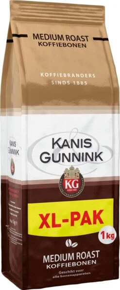 Kanis & Gunnink Medium Roast Koffiebonen - 4 X 1000 Gram - Voordeelverpakking -Koffie Benodigdheden Korting 497x1200