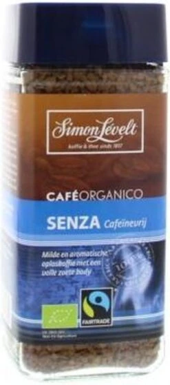 Simon Lévelt | Cafeïnevrije Oploskoffie Premium Organic Coffee - 100g -Koffie Benodigdheden Korting 530x1200 2