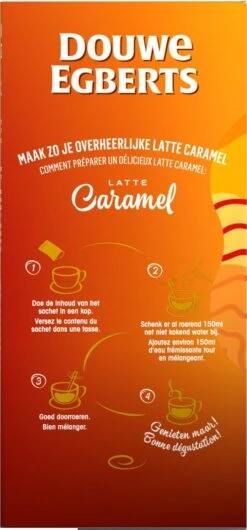 Douwe Egberts Verwenkoffie Latte Caramel Oploskoffie - 5 X 8 Zakjes -Koffie Benodigdheden Korting 559x1200 2