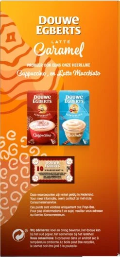 Douwe Egberts Verwenkoffie Latte Caramel Oploskoffie - 5 X 8 Zakjes -Koffie Benodigdheden Korting 560x1200 3