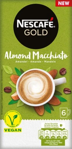 Nescafé Gold Almond Macchiato Oploskoffie - 6 Doosjes à 6 Zakjes -Koffie Benodigdheden Korting 583x1200 2