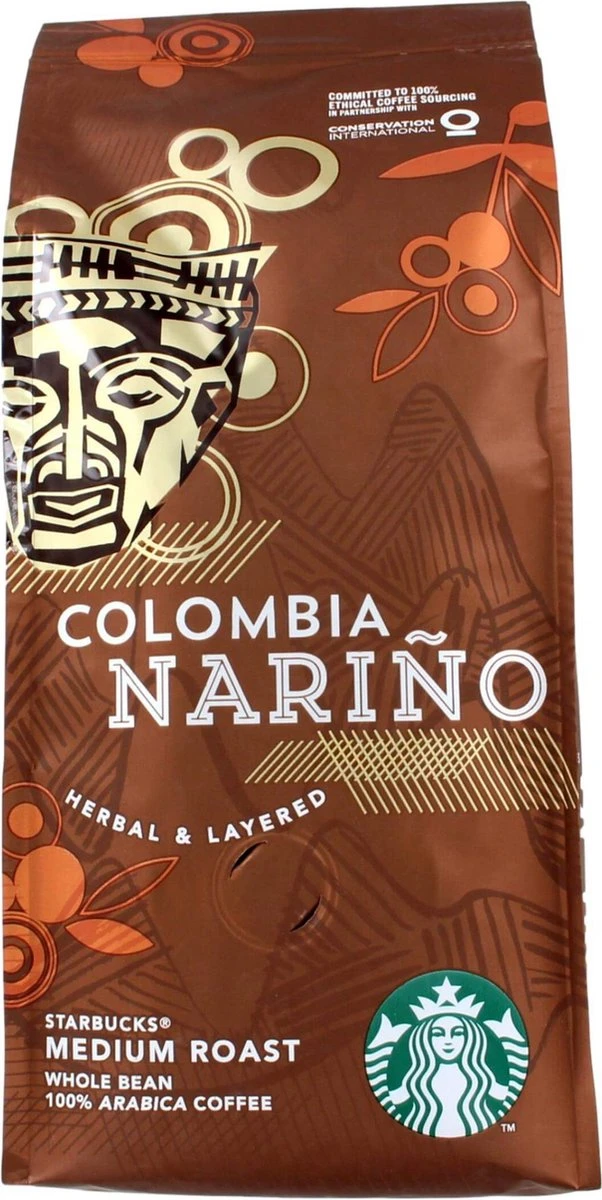 Starbucks® Colombia Nariño™ Koffiebonen 1KG (4x250gram) 1 Starbucks® Colombia Nariño™ Koffiebonen 1KG (4x250gram)