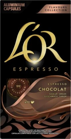 L'OR Espresso Chocolat Koffiecups - 10 X 10 Capsules -Koffie Benodigdheden Korting 612x1200