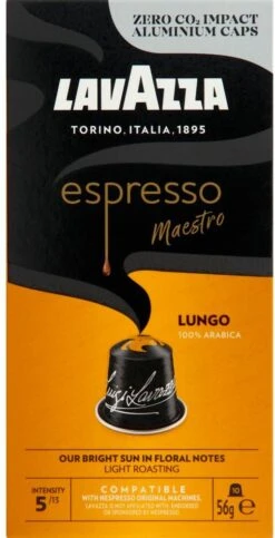 Lavazza Espresso Lungo - Aluminium Nespresso Capsules - 10 Stuks -Koffie Benodigdheden Korting 614x1200 2