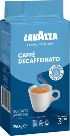 Lavazza Caffe Decaffeinato Filterkoffie - 250 Gram X8 -Koffie Benodigdheden Korting 620x1200 1